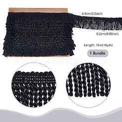 13M Polyester Fringe Lace Ribbon&nbsp;OCOR-WH0070-164