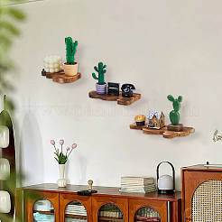 3Pcs Cloud Shaped Wood Wall Mounted Storage Holders for Plants&nbsp;ODIS-WH0043-267