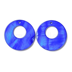 Spray Painted Natural Freshwater Shell Pendants&nbsp;BSHE-P033-16E