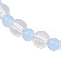 Natural Dyed Malaysia Jade & Synthetic Quartz Crystal Round Beaded Stretch Bracelets for Women&nbsp;BJEW-JB12253-03