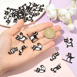 24Pcs 6 Styles Alloy Enamel Pendants&nbsp;ENAM-FS0004-46