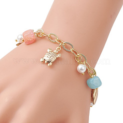 Ocean Theme 304 Stainless Steel Charm Bracelets&nbsp;BJEW-JB13788