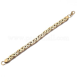 Ion Plating(IP) 201 Stainless Steel Byzantine Chain Bracelets&nbsp;BJEW-S057-88B