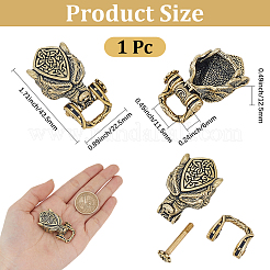 1Pc Tibetan Style Wolf Shaped Brass Shackle Clasps&nbsp;FIND-CY0002-14A