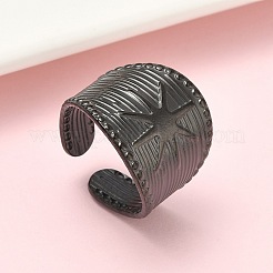304 Stainless Steel Cuff Open Rings&nbsp;RJEW-D338-02F-EB