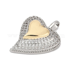 Brass Micro Pave Cubic Zirconia Pendants&nbsp;KK-A241-01P