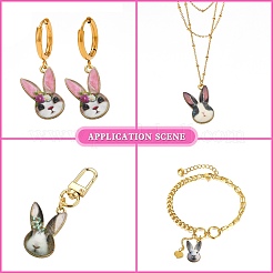 40Pcs 4 Styles Alloy Enamel Pendants&nbsp;ENAM-CJ0004-05