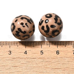 Printed Opaque Acrylic Beads&nbsp;OACR-S043-07D