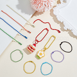 200Pcs 10 Colors Iron Ball Chain Tag Chains for Price Tags&nbsp;FIND-SP0005-77