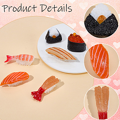 6Pcs 6 Styles PVC Sushi Display Decorations&nbsp;DJEW-SC0001-33