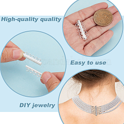 1 Set Sterling Silver Slide Lock Clasps&nbsp;STER-GA0001-42A-S