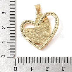Brass & Shell & Clear Cubic Zirconia Pendants&nbsp;KK-I712-02G