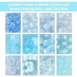 Mixed Shape & Mixed Style Acrylic Beads Findings Kits&nbsp;DIY-FS0007-09A