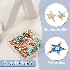 48Pcs 12 Style Alloy Enamel Pendants&nbsp;ENAM-TA0001-73