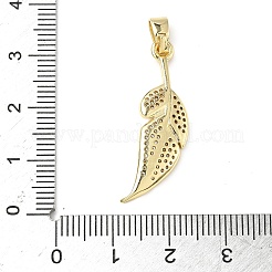 Brass Micro Pave Cubic Zirconia Pendants&nbsp;ZIRC-I356-33G
