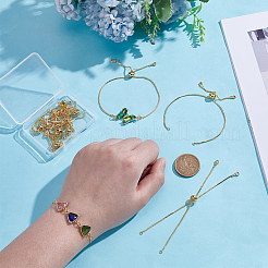 Brass Slider Bracelets Making&nbsp;MAK-UN0001-06G