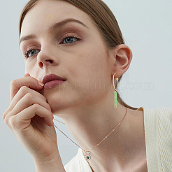 8 Pair 8 Style Natural & Synthetic Mixed Gemstone Beaded Column Drop Earrings&nbsp;EJEW-AB00040