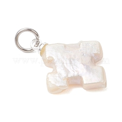 Natural Baroque Keshi Pearl Pendants&nbsp;PALLOY-JF04919-01