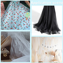 5 Yards Polyester Organza Fabric&nbsp;DIY-CY0001-09B