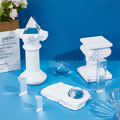 6Pcs 6 Styles Glass Triple Prism&nbsp;GLAA-OC0001-54