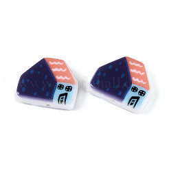 Printed Opaque Resin Beads&nbsp;RESI-N043-09B-04