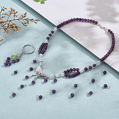 24Pcs Natural Amethyst Pendants&nbsp;PALLOY-PH01916