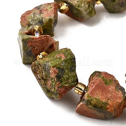 Raw Rough Natural Unakite Beads Strands&nbsp;G-Z087-A11