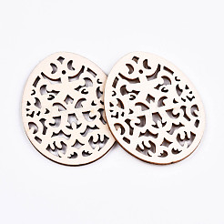Undyed Natural Wooden Big Pendants&nbsp;WOOD-S058-006