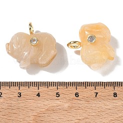 Natural Topaz Jade Carved Pendants&nbsp;GG-CBA105B-03D-G