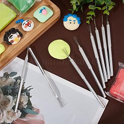 8Pcs Stainless Steel Clay Pottery Sculpture Feather Wire Texture Tool&nbsp;DIY-UN0003-25