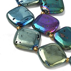 Electroplated Natural Druzy Geode Crystal Beads Strands&nbsp;G-G459-01