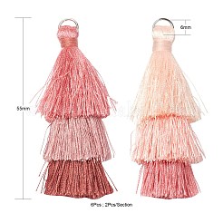 6Pcs 3 Colors Polyester Tassel Big Pendant Decorations&nbsp;FIND-FS0001-02A