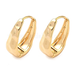 Brass Oval Hoop Earrings&nbsp;EJEW-D337-13G