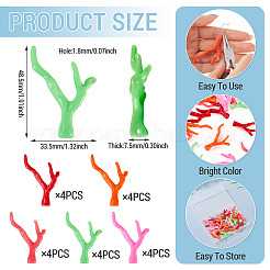 20Pcs 5 Colors Acrylic Pendants&nbsp;OACR-TA0004-21