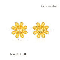 Stylish 304 Stainless Steel Flower Stud Earrings for Women's Daily Wear&nbsp;LE2664