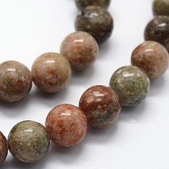 Natural Unakite Beads Strands&nbsp;G-I199-19-6mm