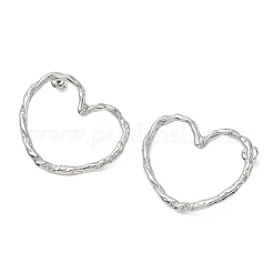 304 Stainless Steel Hollow Heart Stud Earrings&nbsp;EJEW-K268-55P