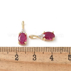 Brass Micro Pave Cubic Zirconia Pendants&nbsp;KK-Q031-43G-11