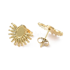Ion Plating(IP) 304 Stainless Steel Stud Earring Finding&nbsp;EJEW-I285-01G