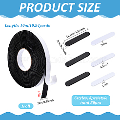 30Pcs 6 Colors EVA Hat Size Reducer Foam Reducing Tape&nbsp;AJEW-FG0005-64