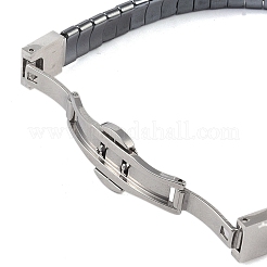 Synthetic Non-Magnetic Hematite Beaded Bracelets for Men&nbsp;BJEW-E102-01P