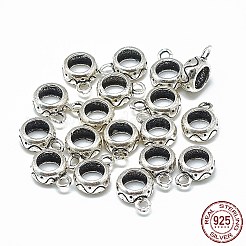 Thailand 925 Sterling Silver Tube Bails&nbsp;STER-T002-17AS