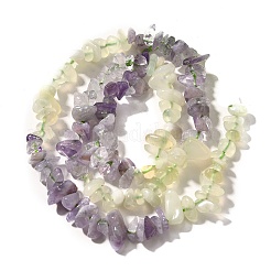 Natural New Jade & Amethyst Beads Strands&nbsp;G-L610-A21-01