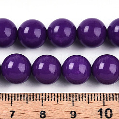 Natural Lepidolite/Purple Mica Stone Beads Strands&nbsp;G-T140-10mm-06