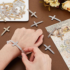 30Pcs 3 Colors Alloy Crystal Rhinestone Connector Charms&nbsp;ALRI-GA0005-20