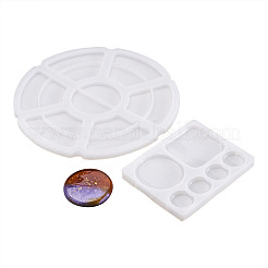 2Pcs 2 Style DIY Palette Silicone Fondant Molds&nbsp;DIY-BG0001-13