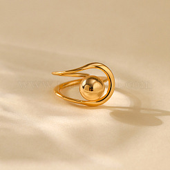 Round Beaded Brass Adjustable Finger Rings&nbsp;FS-WG25FED-01