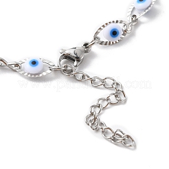 Evil Eye Plastic Link Chain Necklace&nbsp;NJEW-H169-03P-01