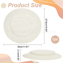 Imitation Linen Cloth Hat Fascinator Base&nbsp;AJEW-WH0314-493
