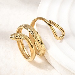 304 Stainless Steel Cuff Open Rings&nbsp;STAS-H259-02G
